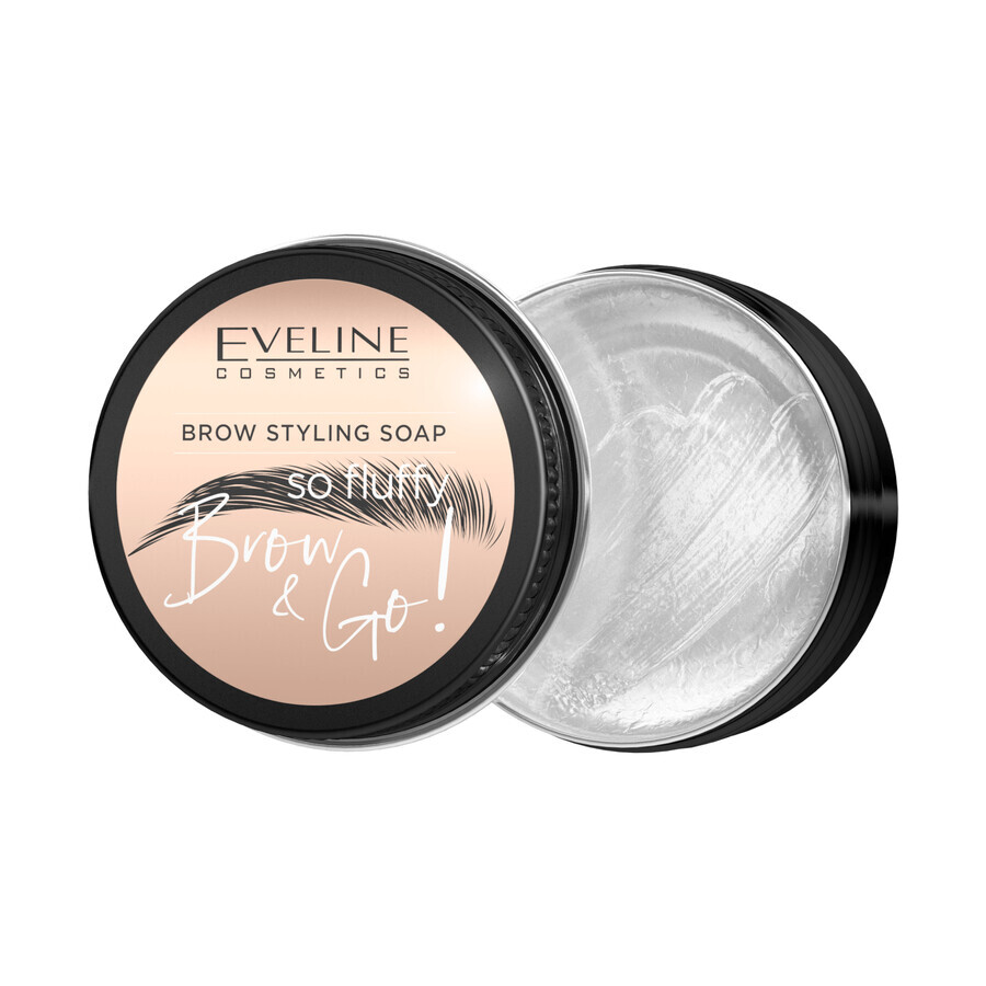 Eveline Cosmetics Brow &amp; Go, savon coiffant pour les sourcils, 25 g