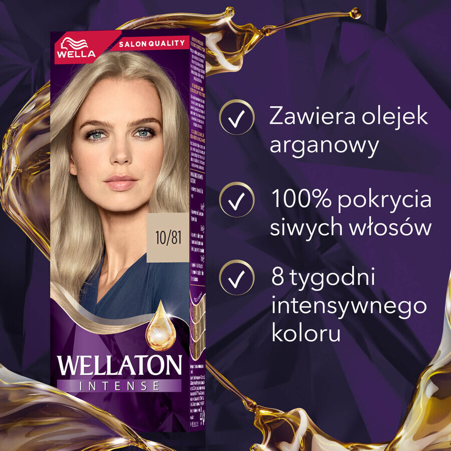 Wellaton, intensive coloring cream, 9/0 badzo light blond, 110 ml