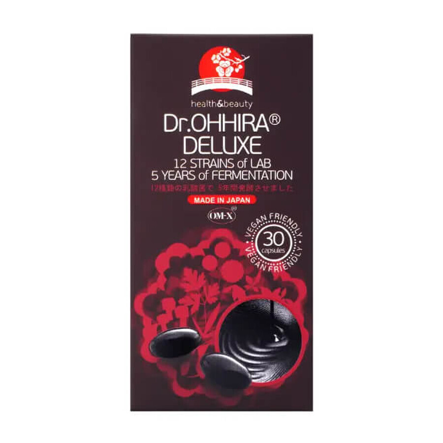 Dr. Ohhira Deluxe Complex de 12 tulpini bacteriene de acid lactic, 30 capsule