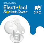 Sipo contact protection set, socket covers, white, 12 pieces