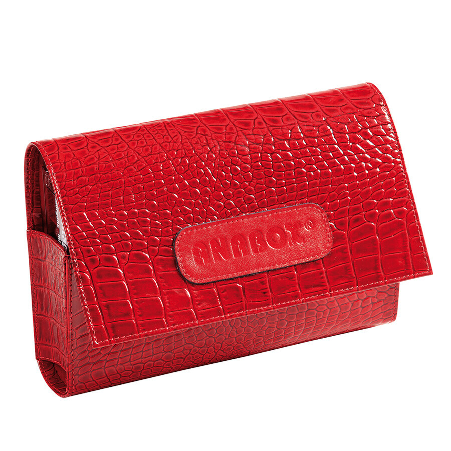 Anabox De Lux, weekly medicine box, with box, red lacquered