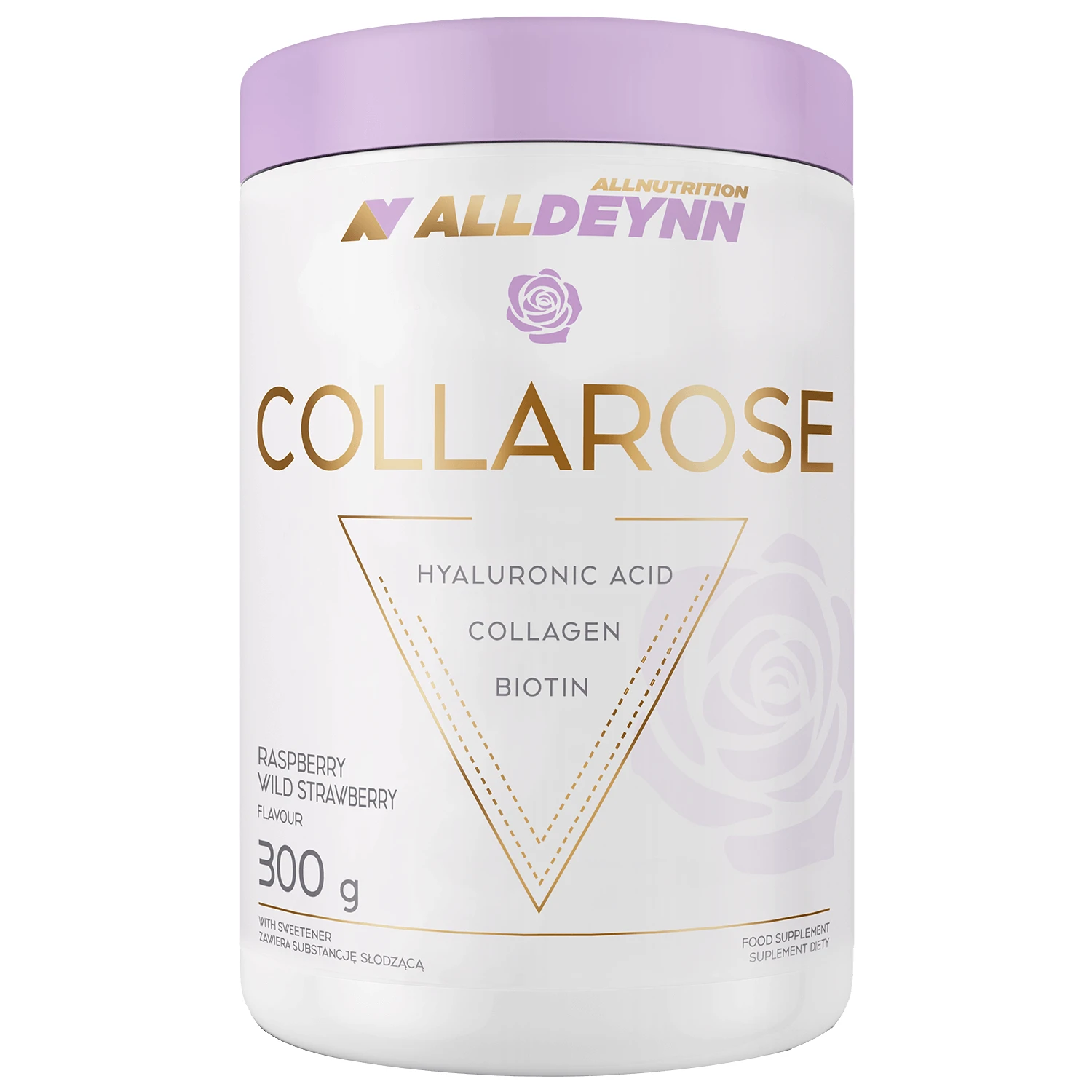 Allnutrition Alldeynn CollaRose, frambozen- en aardbeiensmaak, 300 g