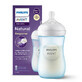 Avent Natural Response, fles met responsieve speen, blauw, doorstroom 3, SCY903/21, na 1 maand, 260 ml