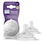 Avent Natural Response, responsieve flessenspeen, flow 4, SCY964/02, na 3 maanden, 2 stuks