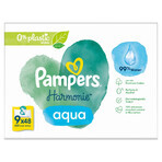 Pampers Harmonie Aqua, vochtige doekjes, 9 x 48 stuks