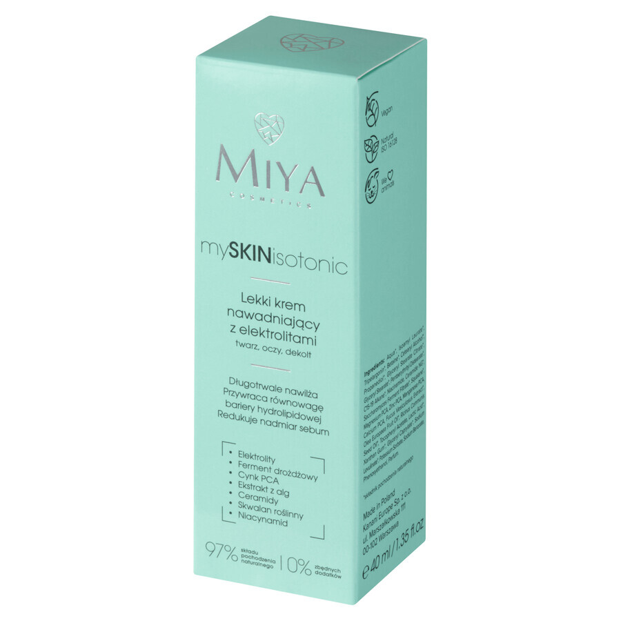 Miya mySKINisotonic, light moisturizer with electrolytes, 40 ml