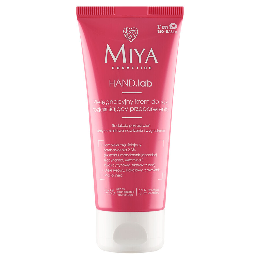 Miya HAND.lab skin care hand cream to reduce discoloration, 60 ml