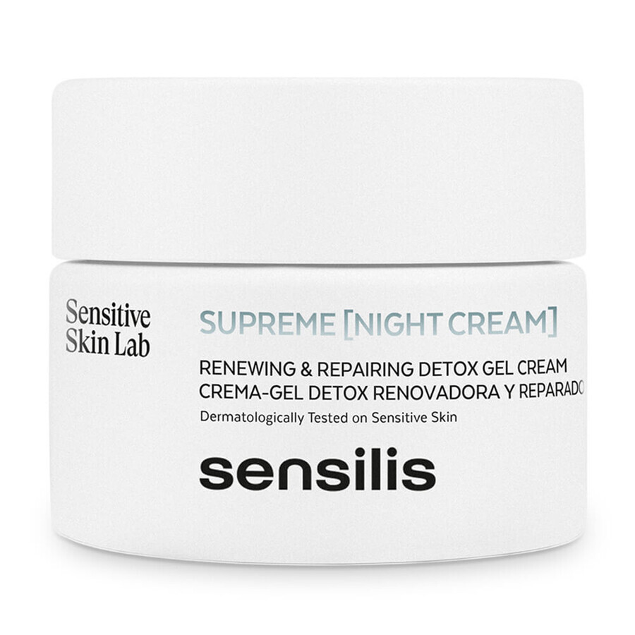 Sensilis Supreme, repairing and rejuvenating night gel-cream, 50 ml