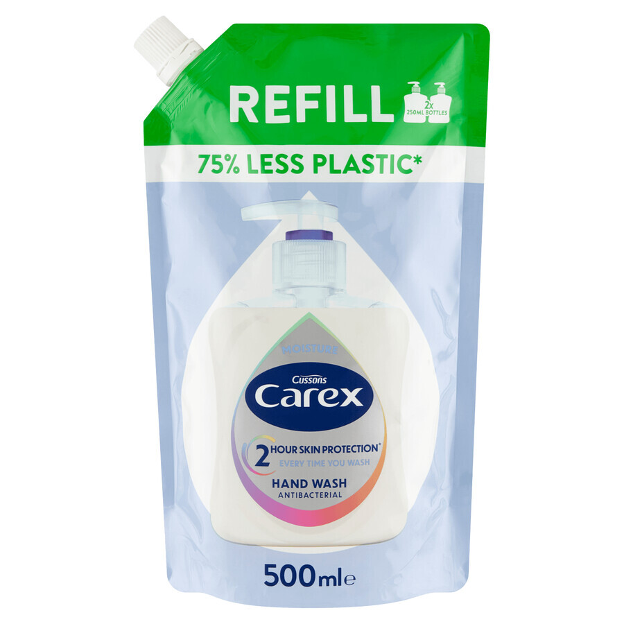 Carex Moisture Plus, săpun lichid antibacterian, rezervă, 500 ml