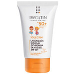 Iwostin Solecrin set, émulsion protectrice légère pour les enfants de plus de 6 mois, SPF 50+, 2 x 100 ml + ballon de plage gratuit