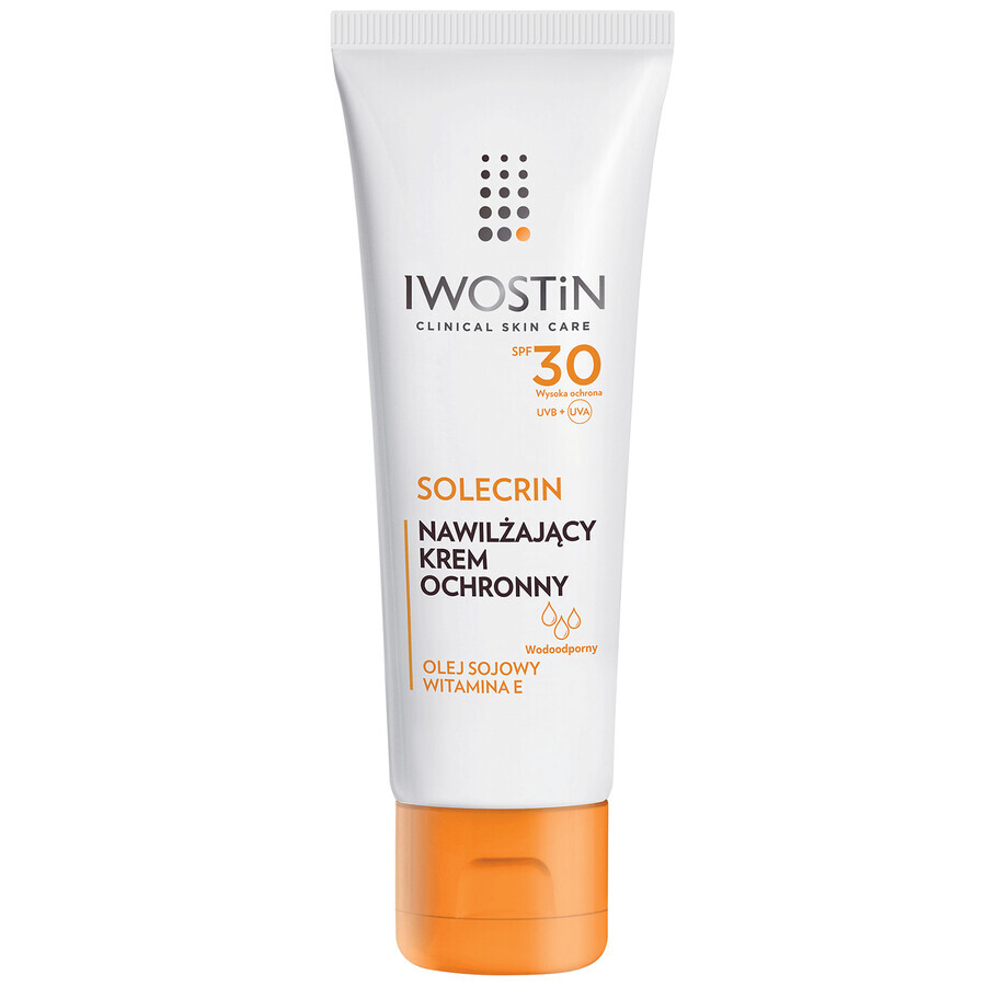 Iwostin Solecrin set, crema protectora hidratante para niños mayores de 6 meses, SPF 30, 2 x 50 ml + pelota de playa gratis