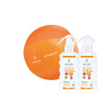 Set Iwostin Solecrin, spray de protecție pentru copii, SPF 50+, 2 x 175 ml + minge de plajă gratuită