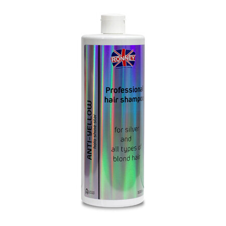 Ronney HoLo Shine Star Anti-Yellow, șampon pentru păr blond, decolorat și gri, 1000 ml