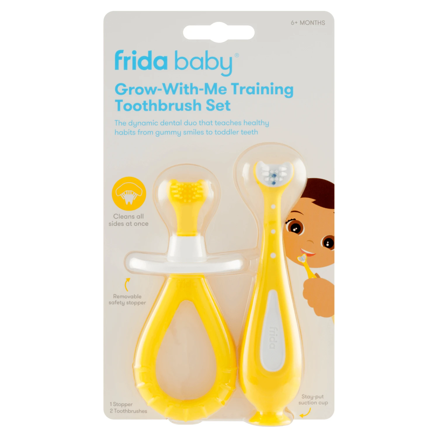 Frida Baby Grow With Me, tandenborsteltrainingsset voor baby's vanaf 6 maanden
