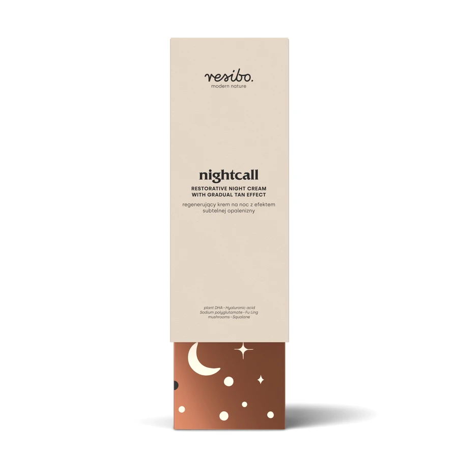 Resibo Nightcall, regenererende nachtcrème met subtiel bruiningseffect, 50 ml