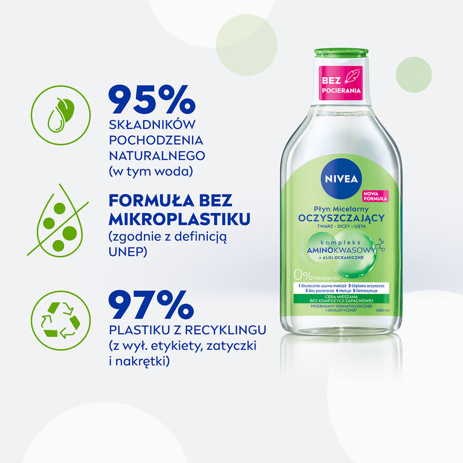 Nivea Loțiune micelară de curățare, piele mixtă, 400 ml