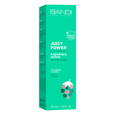 Bandi Juicy Power, verzachtende gezichtssorbet, druif + ectoïne, 40 ml