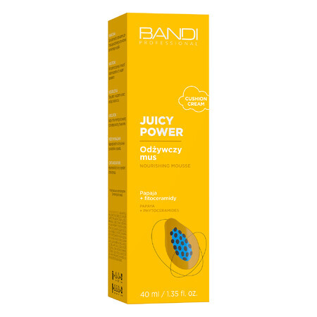 Bandi Juicy Power, mousse viso nutriente, papaya + fitoceramidi, 40 ml