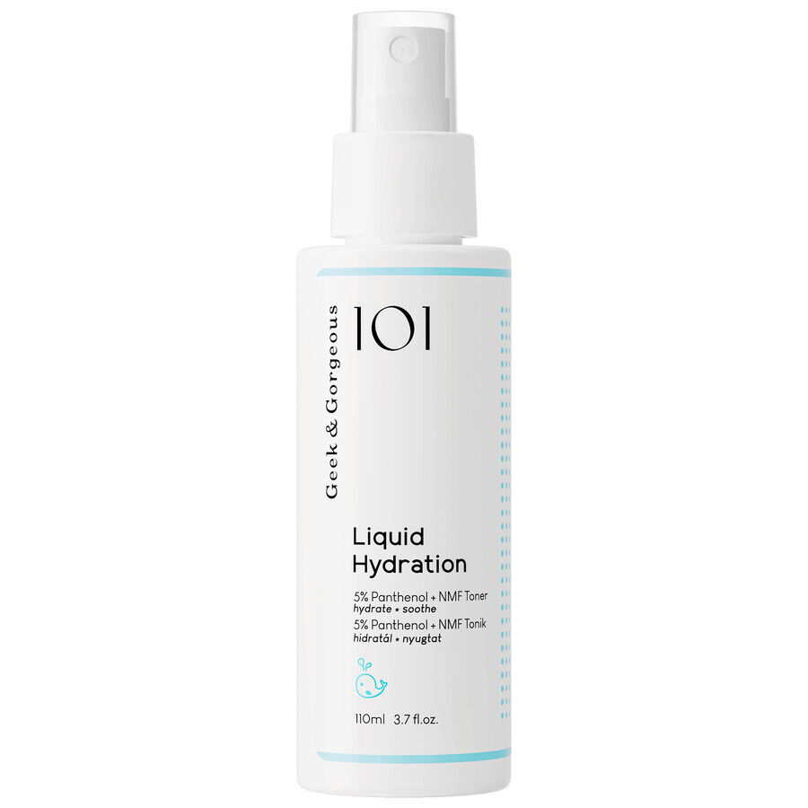 Geek &amp; Gorgeous Liquid Hydration, toner facial hidratant și calmant, 110 ml