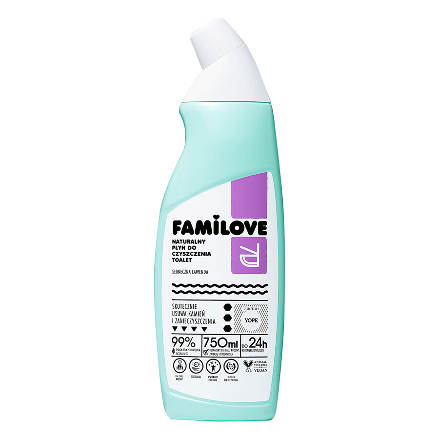 Yope Familove, natürlicher Toilettenreiniger, sonniger Lavendel, 750 ml