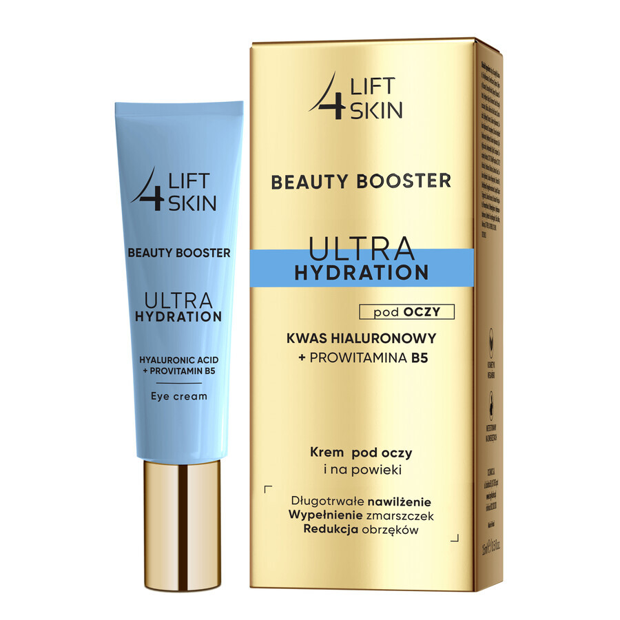 Lift4SKin Beauty Booster Ultra Hydration Hyaluronzuur + provitamine B5, oog- en ooglidcrème, 15 ml