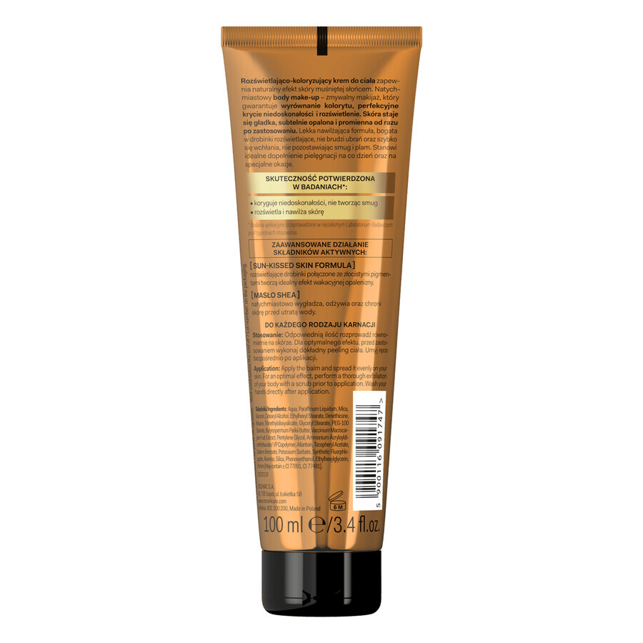 More4Care Get Your Tan, cremă colorantă iluminatoare pentru corp, 100 ml