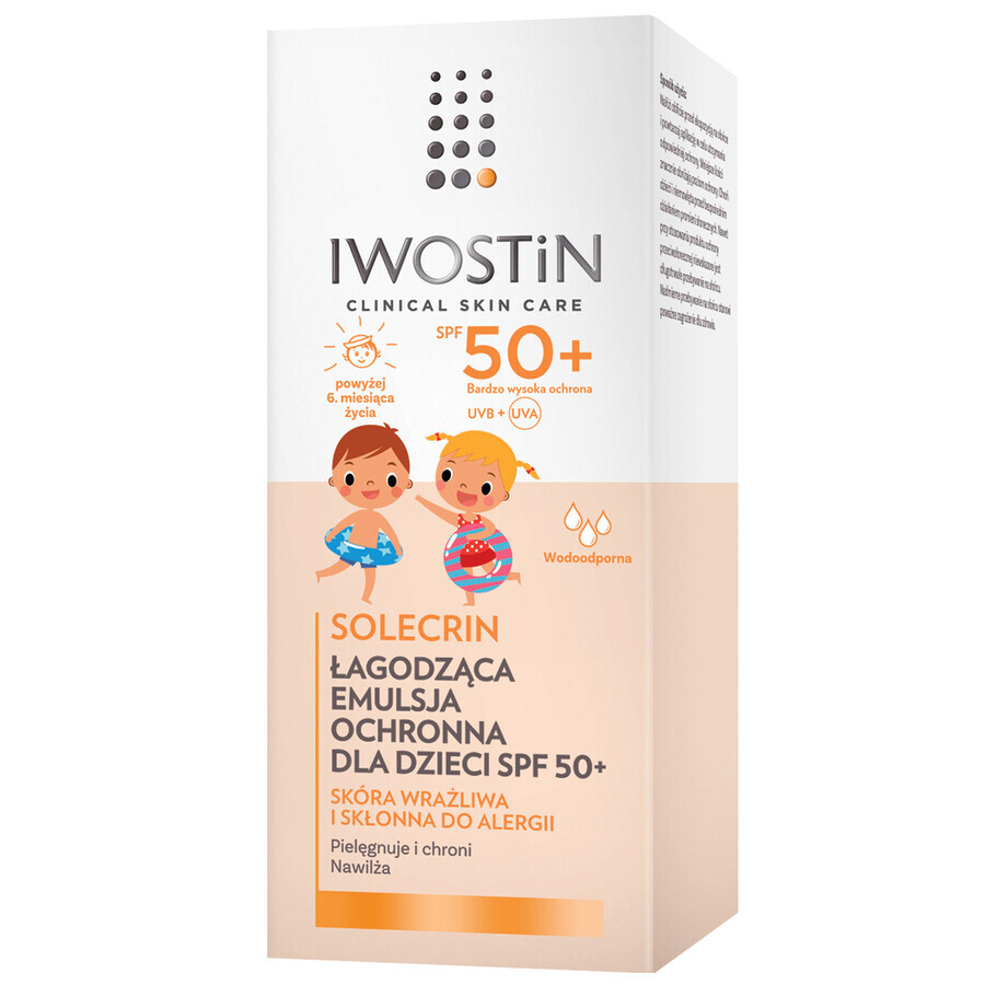 Iwostin Solecrin, leichte Schutzemulsion für Kinder ab 6 Monaten, SPF 50+, 100 ml + Strandball gratis