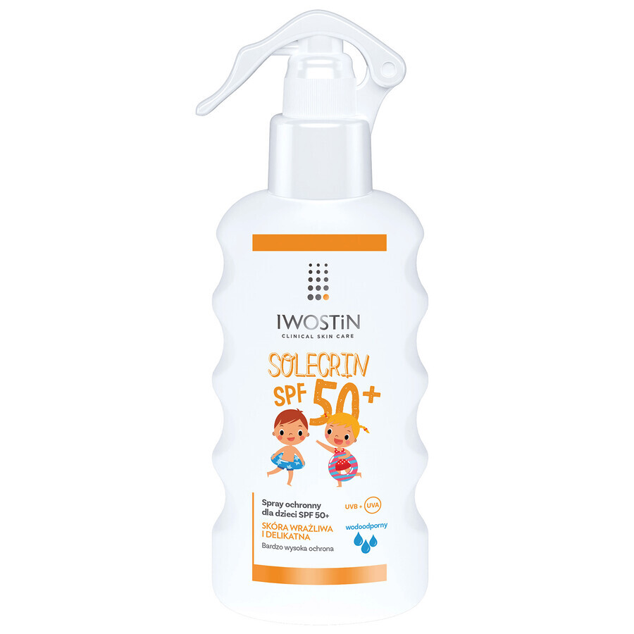 Iwostin Solecrin, beschermende spray voor kinderen, SPF 50+, 175 ml + gratis strandbal