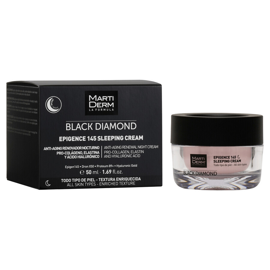 MartiDerm Black Diamond Epigence 145 Sleeping Cream, Anti-Aging-Nachtcreme, 50 ml