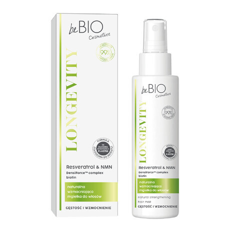 beBIO Cosmetics Longevity, natuurlijke versterkende haarmist, 100 ml