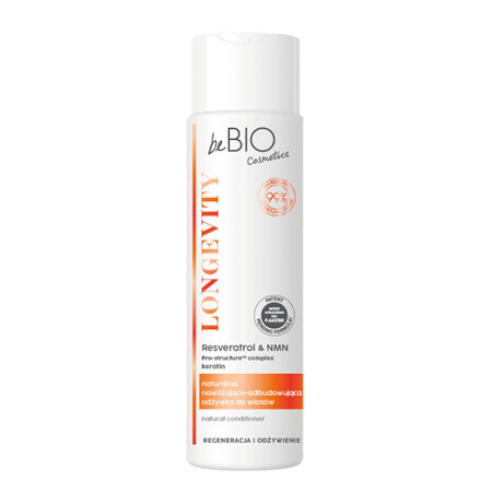 beBIO Cosmetics Longevity, natuurlijke vochtinbrengende en heropbouwende haarconditioner, 250 ml