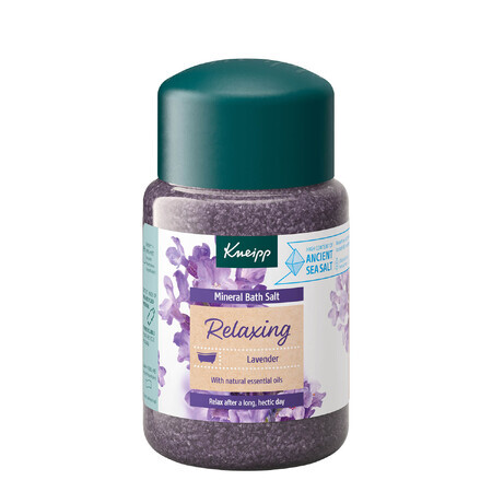 Kneipp Lavanda rilassante, cristalli di sale minerale da bagno, 500 g