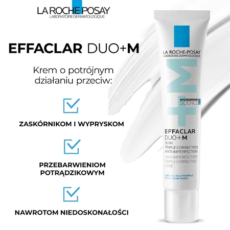 La Roche-Posay Effaclar DUO+M, feuchtigkeitsspendende Creme für zu Akne neigende Haut, 40 ml