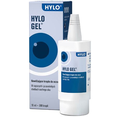 Hylo Gel, hydraterende oogdruppels, zonder bewaarmiddelen, 10 ml