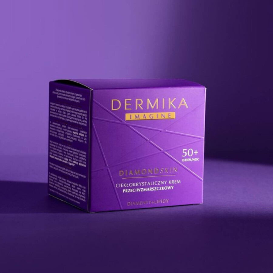 Dermika Imagine Diamond Skin 50+, cremă antirid cristalină caldă, 50 ml