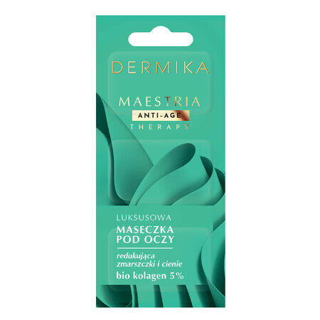 Dermika Maestria, mască de lux pentru ochi pentru reducerea ridurilor și a cearcănelor, biocolagen 5%, 3 x 1.5ml