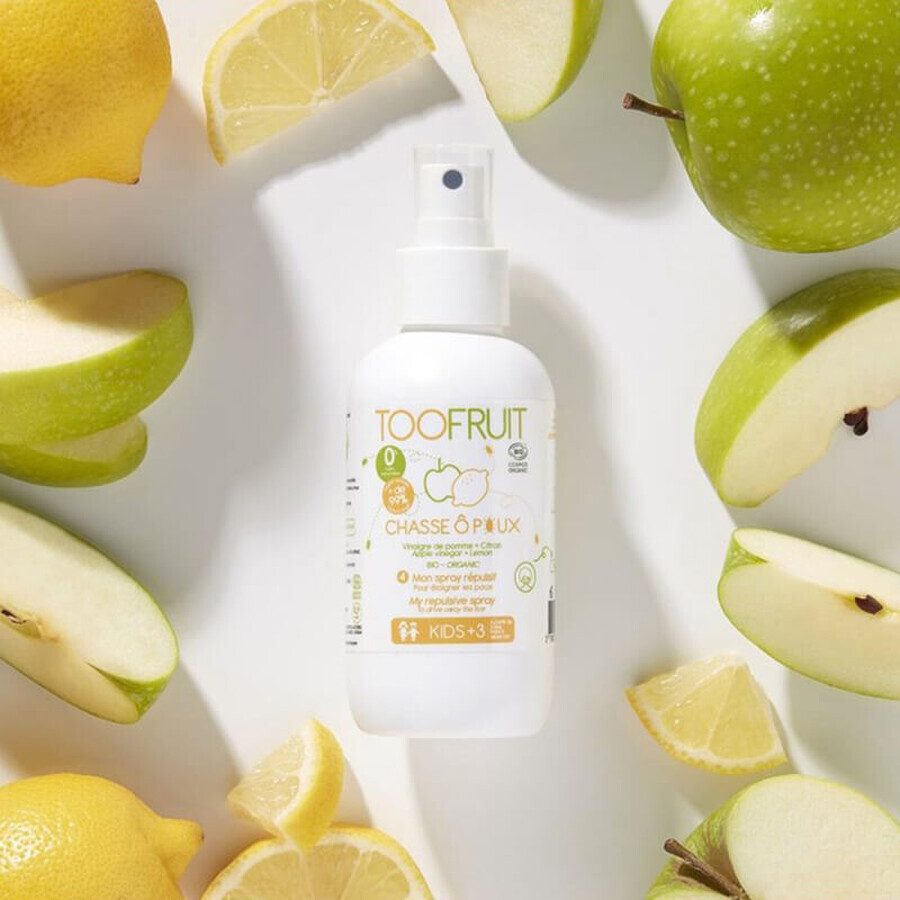 Toofruit, beschermende haarspray voor kinderen vanaf 3 jaar om herhaling van luizen te voorkomen, 125ml