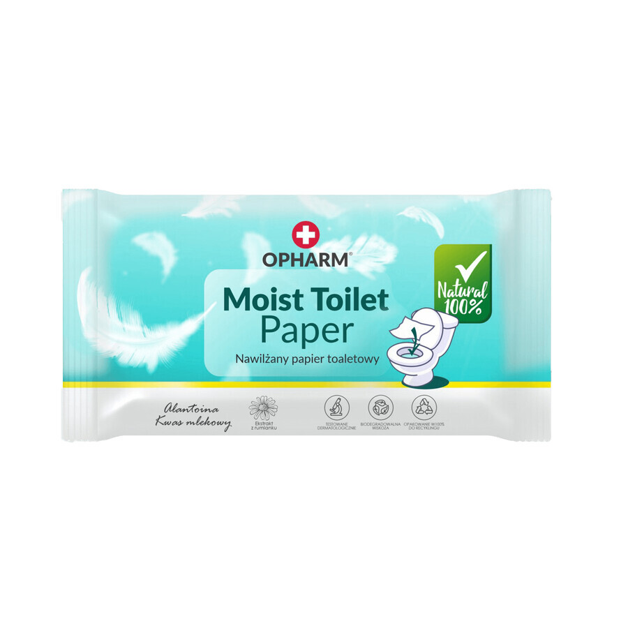 Opharm Vochtig Toiletpapier set, vochtig toiletpapier, 10 x 48 stuks