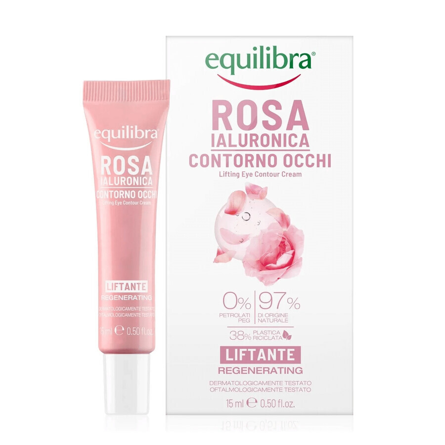 Set Equilibra Rosa, crema facial de rosas, 50 ml + crema para ojos, 15 ml