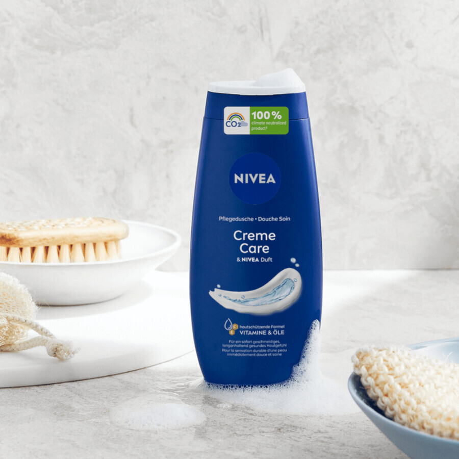 Nivea Caring Moment Set, Duschgel, Creme Care, 250 ml + Körpermilch, glättend, 250 ml