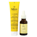 Miya Vitamine C Glow set, enzym peel-masker, 60 ml + serum voor hyperpigmentatie, 30 ml