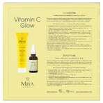 Miya Vitamine C Glow set, enzym peel-masker, 60 ml + serum voor hyperpigmentatie, 30 ml