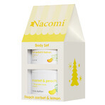 Nacomi Perzik Sorbet &amp; Citroen set, romige body butter, 100 ml + foam body scrub, 200 ml