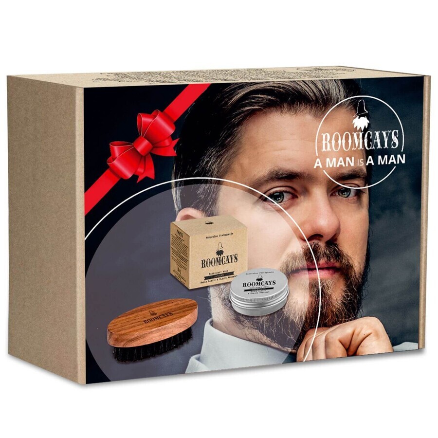 Roomcays set NO. 7, cire à moustache, 30 ml + cartouche à barbe, 1 pièce