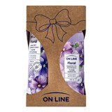 Set On Line Floral Violet &amp; Lotus, gel de ducha, 500 ml + bálsamo, 250 ml