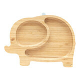 Ecorascals Bamboo Bowl with Suction Cup, Elephant, Grey