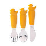 Ecorascals Duck Mustard Children's Cutlery Set