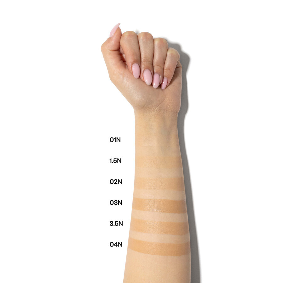 Paese Long Cover, foundation met zijde, 02N Licht Beige, 30 ml