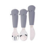 Ecorascals, children's cutlery set, elephant, gray