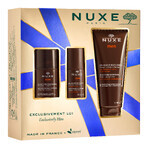 Nuxe Men Set, multifunctional facial moisturizing gel, 50 ml + roll-on deodorant, 50 ml + shower gel, 200 ml